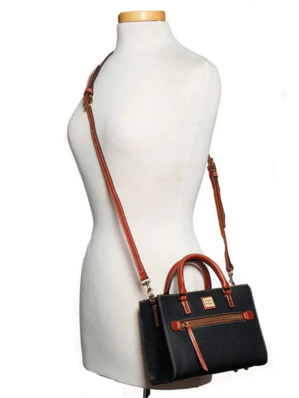 Dooney & Bourke Pebble Grain Mini Zip Janine Crossbody Handbag NEW